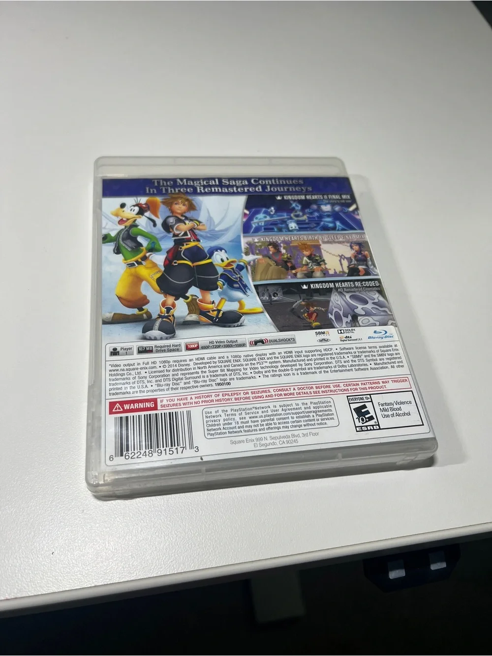 Sony PlayStation 3 Kingdom Hearts HD 1.5 Remix - White & Purple Cover